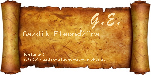 Gazdik Eleonóra névjegykártya