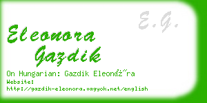 eleonora gazdik business card